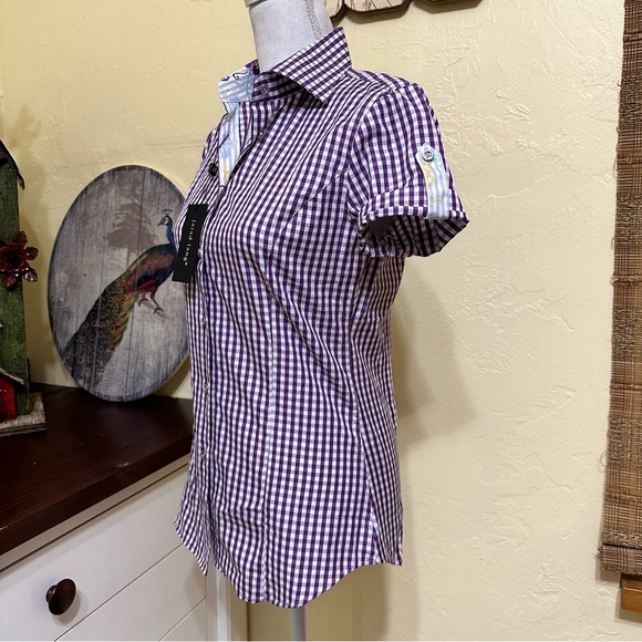 NWT! Jared Lang Button Down collared top - Picture 2 of 10